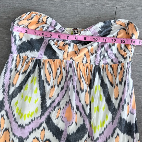 Free People The Mojave Strapless Cutout Back Dress  L Boho Maxi Romantic Beach - Picture 14 of 14